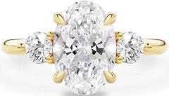1.16ctw F, VVS1 lab grown diamond with 14k gold ring