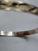 Great! Antique Russian silver, marked 84, quantity of 12 hand hammered antique silver bangles.