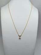 1.72 ctw F, VVS1 lab grown diamond with 18" 14k gold pendent