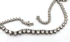 Set of 925 sterling silver crystal necklace and earrings