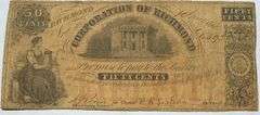 50 Cent Apr 14 1861 Corporation of Richmond Note..