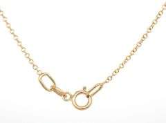 14kt Yellow gold diamond accent bar pendant on chain
