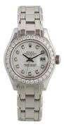 Rolex Pearlmaster 80299, 29mm, Aftermarket MOP Dial and Bezel, 18K Ladies Watch