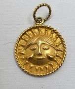 Great! Antique 21k gold pendant. 3/4 inch.