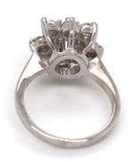 14kt White gold 1.20ctw diamond cluster ring