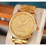 Golden-Tone Mechanical Watch