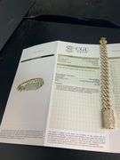 CERTIFIED 10K YELLOW GOLD MIAMI CUBAN DIAMOND LINK BRACELET