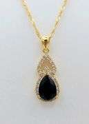 Amazing 18 Kt Gold Plate Simulated Black Diamond Jewelry Set