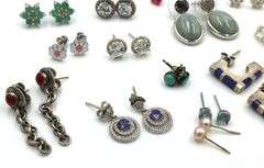 Group lot of Vintage 925 sterling silver earrings