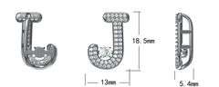 Initial ‘J’ Pendant – Sterling Silver & Dancing Moissanite