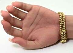 Two-Row 14K Yellow Gold San Marco Style Bracelet