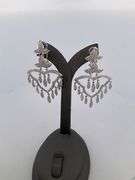 CERTIFIED  18K WHITE GOLD DIAMOND EARRINGS