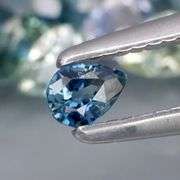 Heated only! 5.85ct blue green Sapphire set!