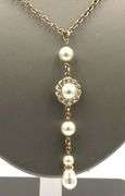 Chanel crystal and pearls coronation CC layered necklace
