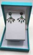 Handmade Elegant Earrings with 2.5ct Natural Colombian Emeralds & 1.5ct Diamond Accents