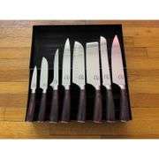 8 Stainless Steel Blades with Pakkawood Handles
