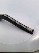 CERTIFIED 14K WHITE GOLD DIAMOND CUBAN LINK BRACELET.