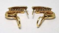 Classy 14K Yellow Gold Channel-Set Diamond Earrings