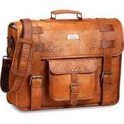 Genuine Leather Laptop Messenger Briefcase