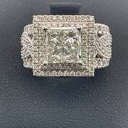 CERTIFIED 14K WHITE GOLD DIAMOND RING