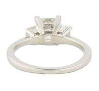 1.65ctw Princess and Emerald Cut Diamond Three Stone Engagement Ring in Platinum