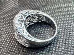 14K White Gold Diamond Cluster Ring