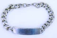 Vintage Men's Heavy Sterling Silver I.D. Bracelet