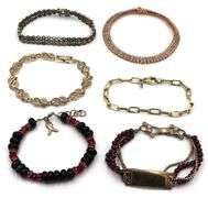 Group lot of 6 bracelets in 925 sterling silver