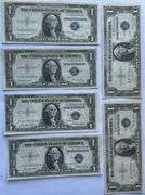 Three Pair 1935 E Unc $1 Silver Certificates.