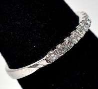 Sparkling 14K White Gold Lab Diamond Ring Band