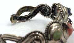 Carolyn Pollack Relios Multi Stone 925 Sterling Silver Cuff Bracelet