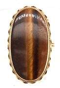 Bold 14K YG Tigers Eye Ring