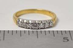 Stunning 18K Yellow and White Gold Diamond Ring Band