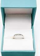 14kt Solid White Gold & Diamond Band Ring