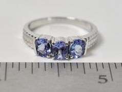 Stunning 14k White Gold Purple Iolite Gemstone Ring