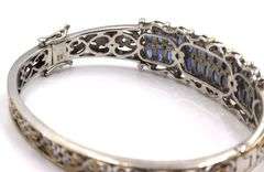 Viontage 925 Sterling Silver Michael Valiti Auamarine Bangle