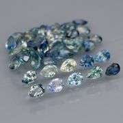 Heated only! 5.85ct blue green Sapphire set!