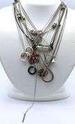 Group lot of 12 vintage 925 sterling silver necklaces