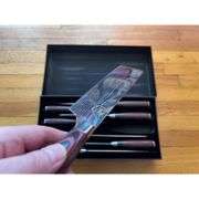 8 Stainless Steel Blades with Pakkawood Handles
