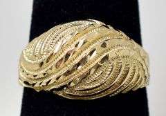 Stylish 14K Yellow Gold Dome Ring