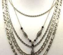 Group lot of 5 Vintage 925 sterling silver chains