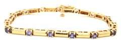 Estate 14K YG and Tanzanite Bracelet