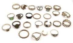 Group lot of vintage 925 sterling silver rings