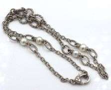 Judith Ripka 925 Sterling Silver Rope And Pearl Necklace