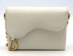 Italian off white leather small wallet belt bag