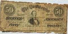 $50 Feb 17 1864 Series Confederate States Note