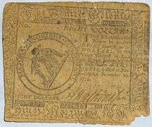 Nov 29 1775 $8 Continentaal Currency Note