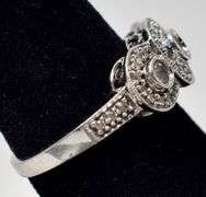 Sparkling 14K White Gold Diamond Ring