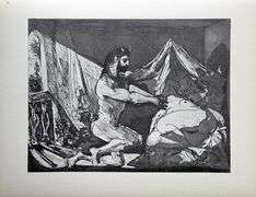 PABLO PICASSO, SATYR AND SLEEPING WOMAN