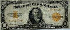 Clean $10 1922 Series Gold Certificate